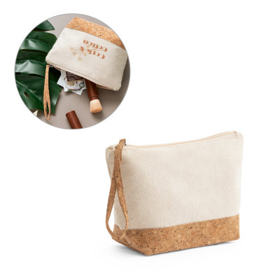 BLANCHETT. 100 cotton and cork toiletry bag